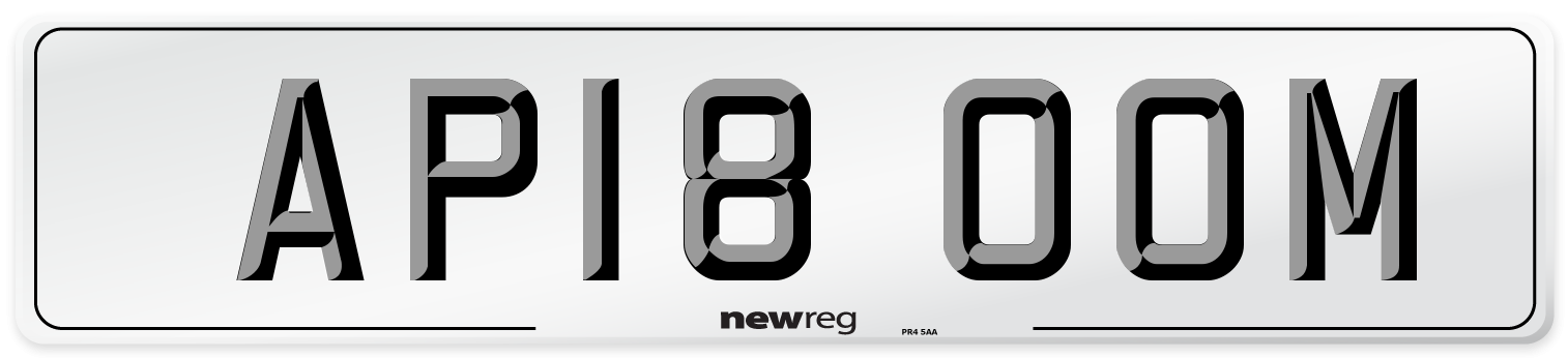AP18 OOM Number Plate from New Reg